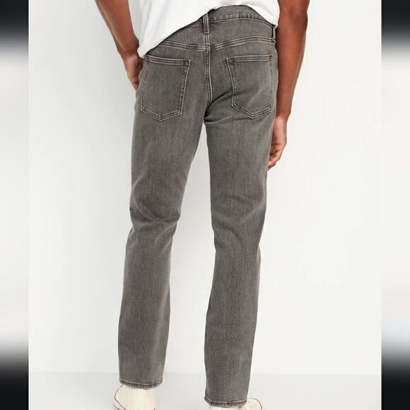 2650 NWT Old Navy Slim Built-In Flex Ripped Gray Jeans Color: Wash Down Gray - Picture 3 of 7